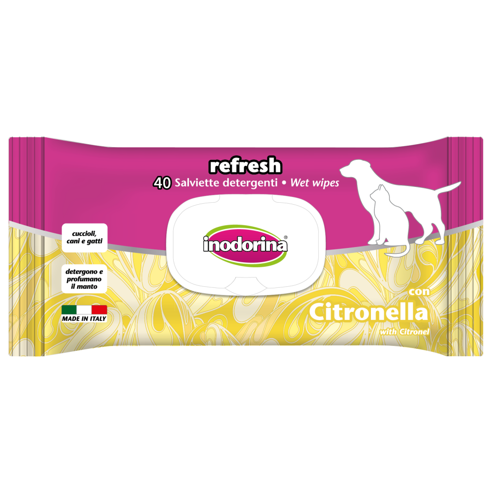 Inodorina Salviette EveryDay Citronella 40 pz | Zoopluto