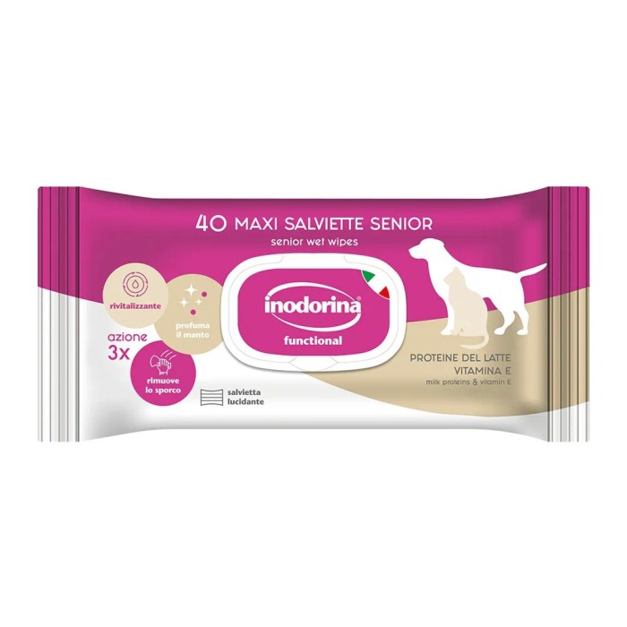 Inodorina Salviette Senior Proteine del Latte 40 pz | Zoopluto