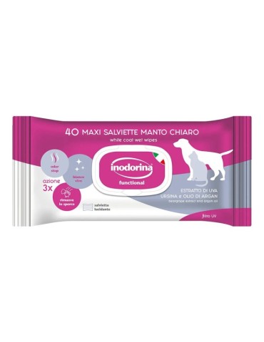 Inodorina Salviette Manto Chiaro Tiarè 40 pz | Zoopluto