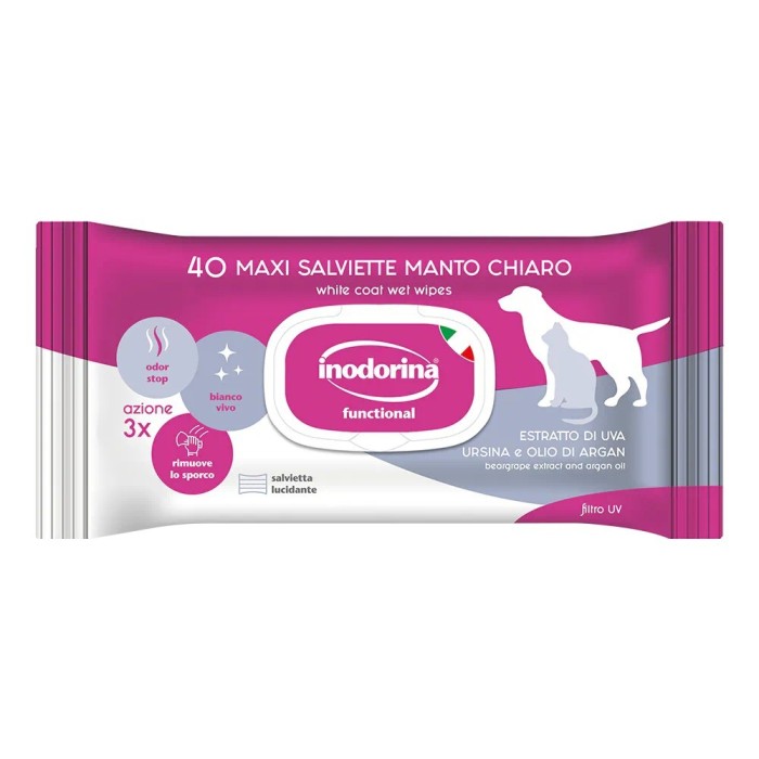 Inodorina Salviette Manto Chiaro Tiarè 40 pz | Zoopluto