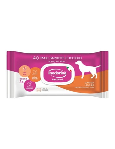 Inodorina Salviette Functional Cuccioli Miele ed Eufrasia 40 pz | Zoop