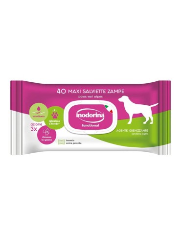 Inodorina Salviette Functional Zampe 40 pz | Zoopluto