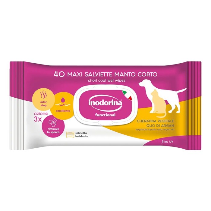 Inodorina Salviette Functional Manto Corto Gelsomino 40 pz | Zoopluto