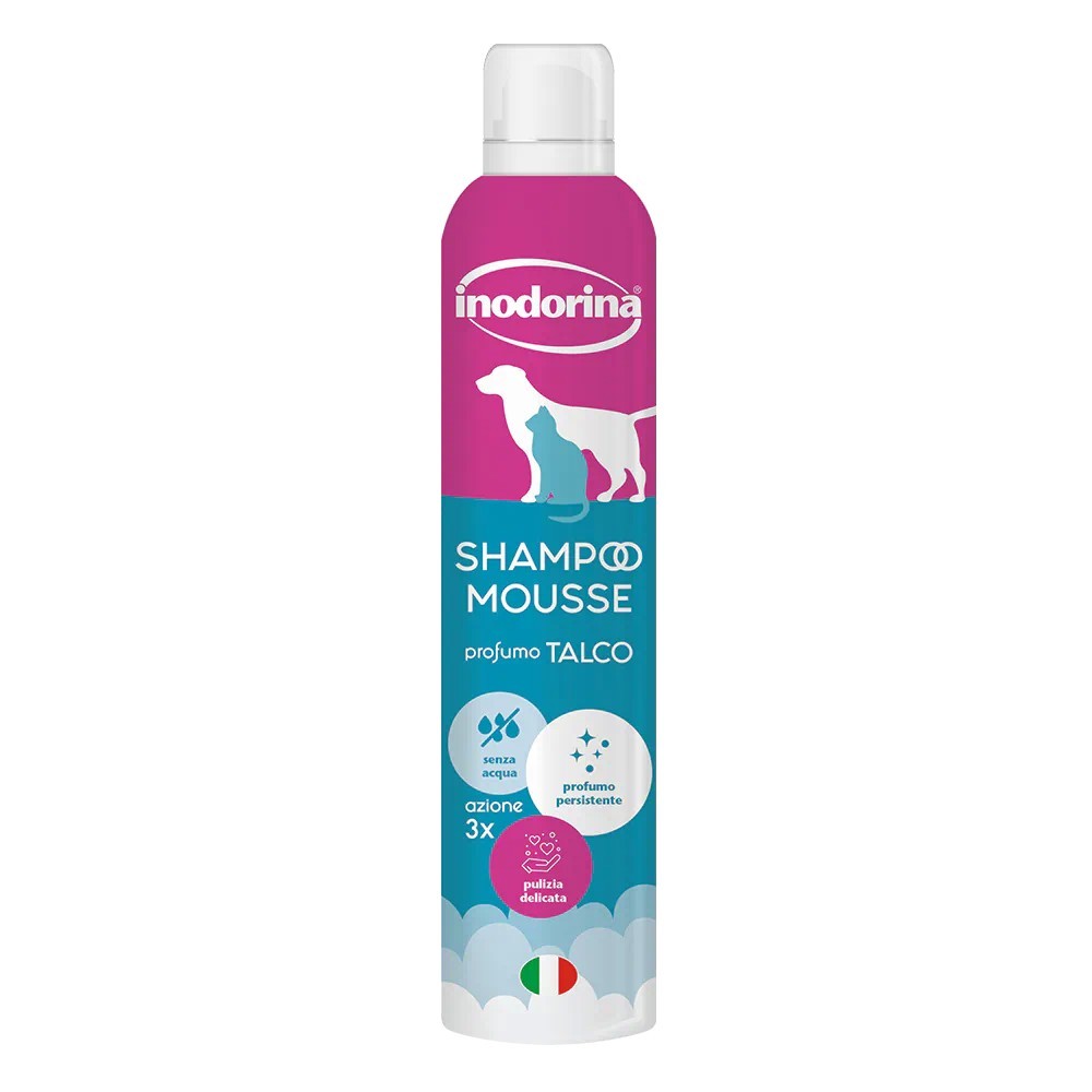 Inodorina Shampoo Mousse Talco 300 ml | Zoopluto