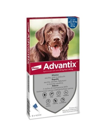 Advantix Cane 25-40 Kg 6 pipette 4 ml | Zoopluto