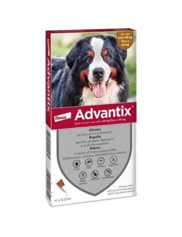Advantix Cane 40-60 Kg 6 pipette 6 ml | Zoopluto