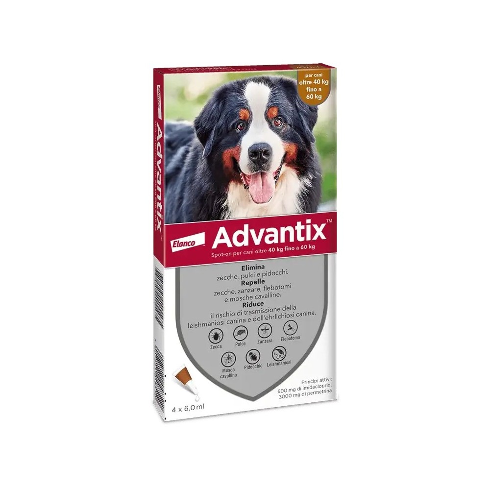 Advantix Cane 40-60 Kg 6 pipette 6 ml | Zoopluto