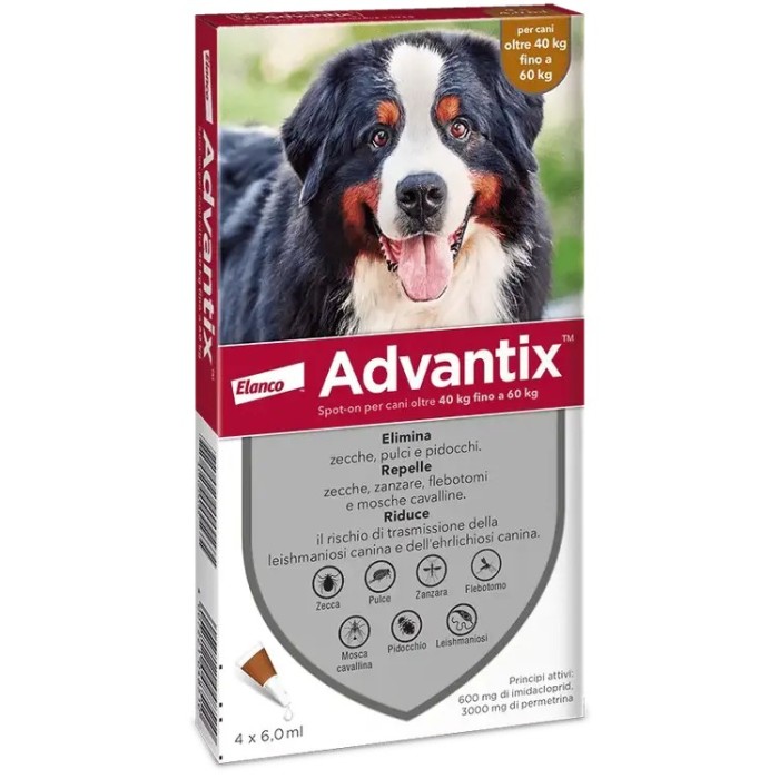 Advantix Cane 40-60 Kg 6 pipette 6 ml | Zoopluto