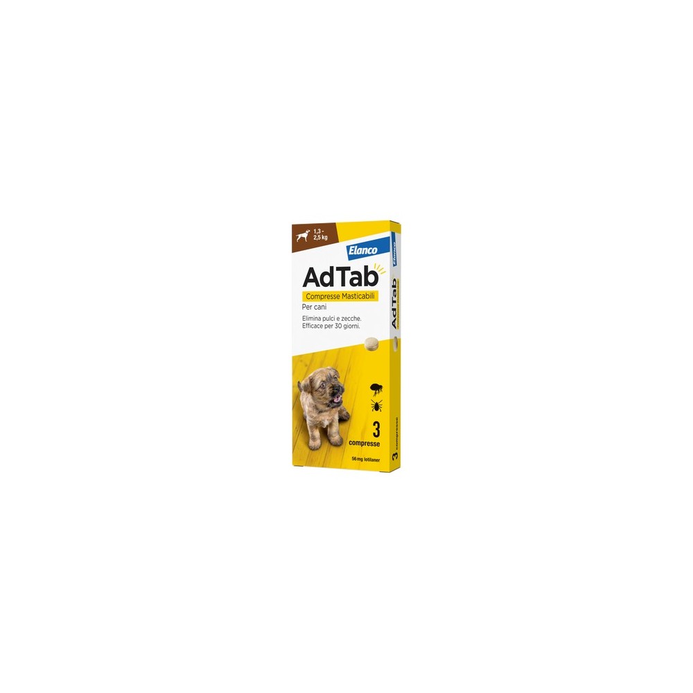 AdTab Cane 56,25 mg 1,3-2,5 Kg 3 compresse | Zoopluto