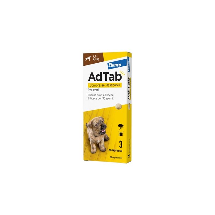 AdTab Cane 56,25 mg 1,3-2,5 Kg 3 compresse | Zoopluto