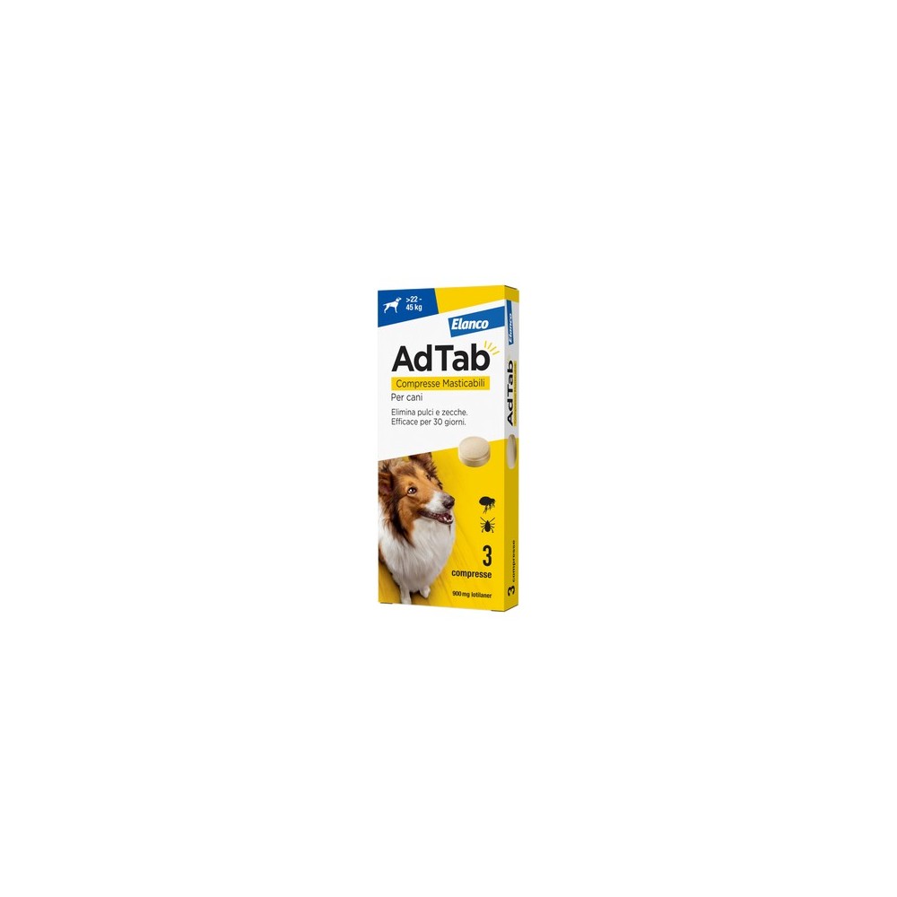 AdTab Cane 900 mg 22-45 Kg 3 compresse | Zoopluto