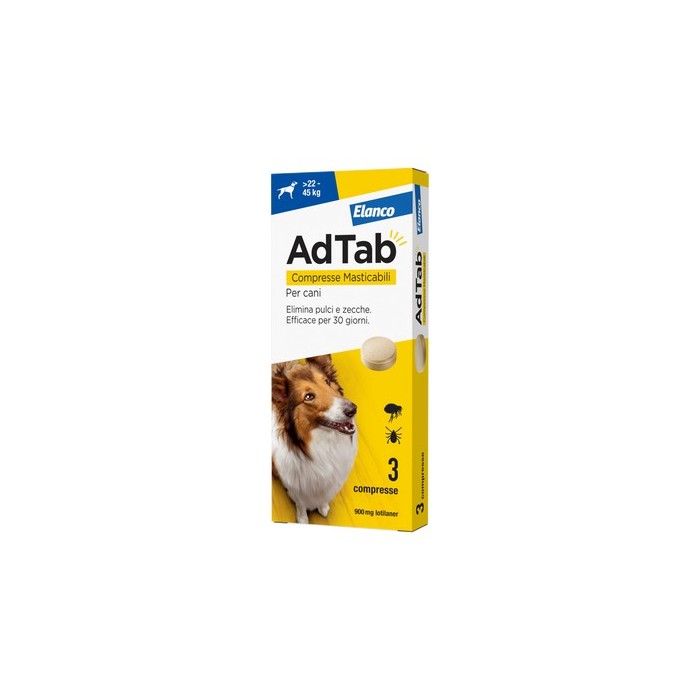 AdTab Cane 900 mg 22-45 Kg 3 compresse | Zoopluto