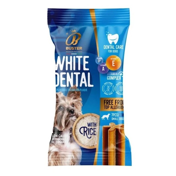 Caliendo Dental Stick Hypo White Dental Mais e Riso Naturale 7 pz 110 Gr | Zoopluto