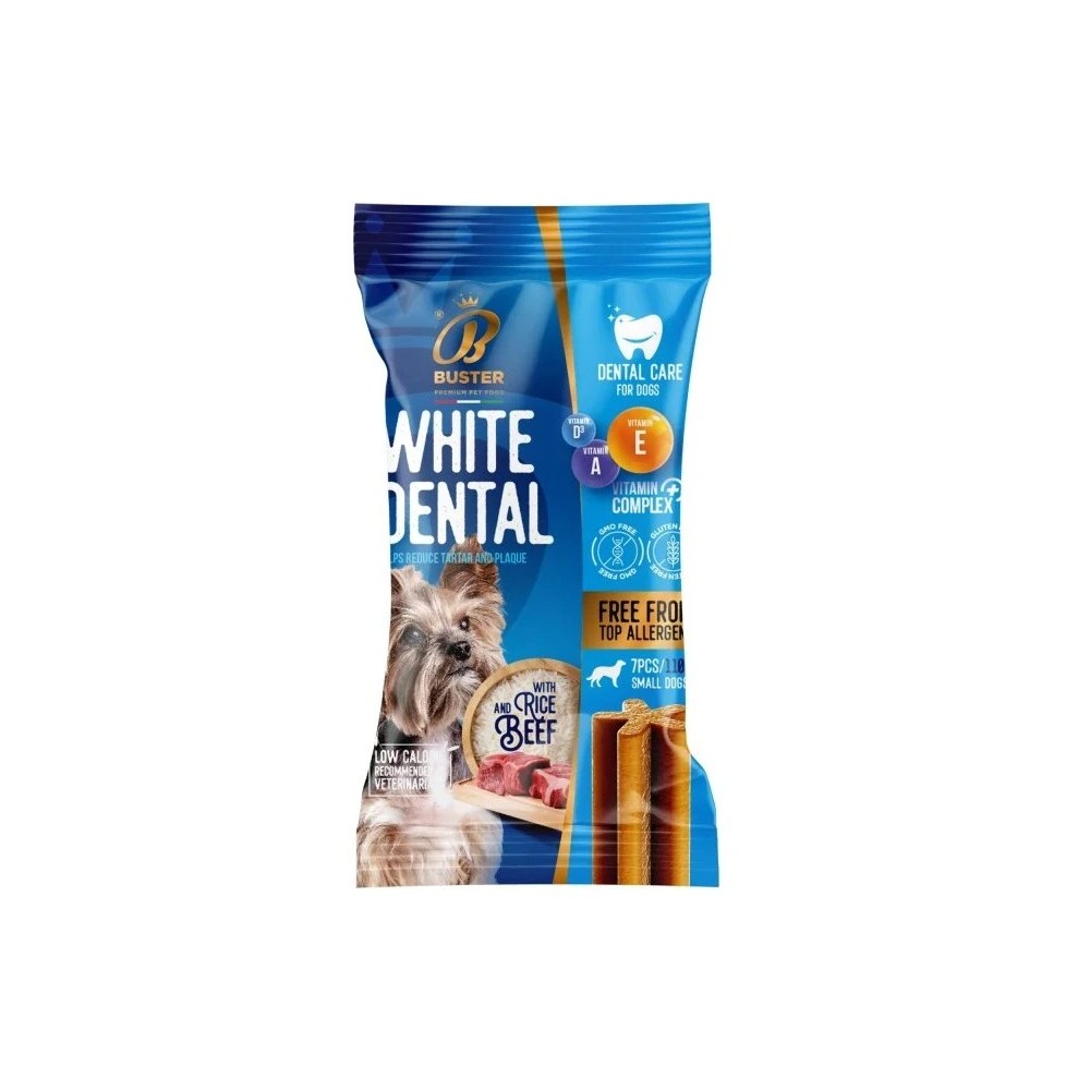 Caliendo Dental Stick Hypo White Dental Mais e Riso Manzo 7 pz 110 Gr | Zoopluto