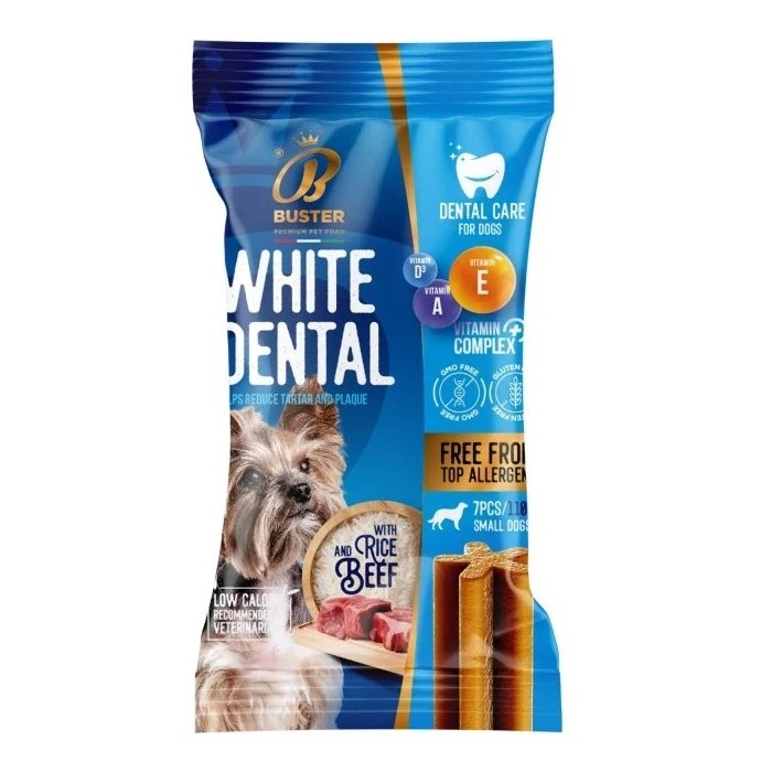 Caliendo Dental Stick Hypo White Dental Mais e Riso Manzo 7 pz 110 Gr | Zoopluto