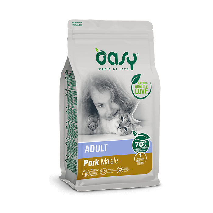 Oasy Crocchette Gatto Adult Maiale 1,5 Kg | Zoopluto