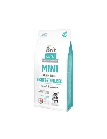Brit Care Mini Light & Sterilised 7KG - Crocchette con Coniglio e Salmone per Cani Mini