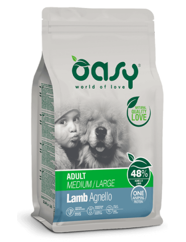 Oasy One Animal Protein Adult Medium/Large Agnello 2,5 Kg | Zoopluto