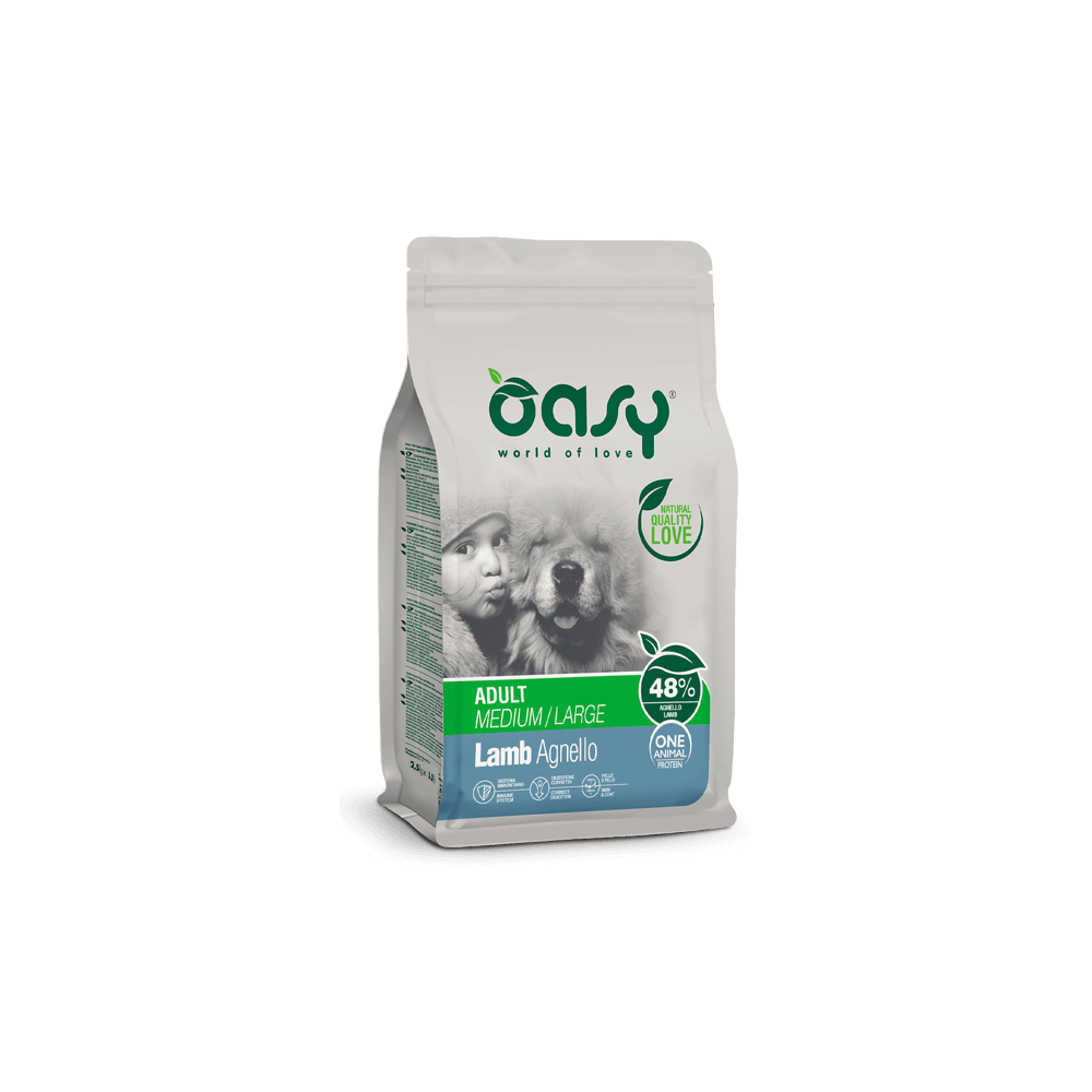 Oasy One Animal Protein Adult Medium/Large Agnello 2,5 Kg | Zoopluto