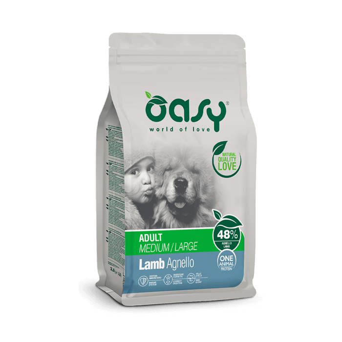 Oasy One Animal Protein Adult Medium/Large Agnello 2,5 Kg | Zoopluto
