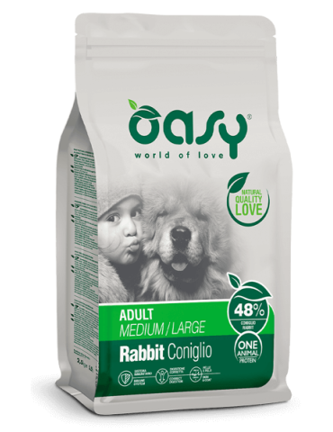 Oasy One Animal Protein Adult Medium/Large Coniglio 2,5 Kg | Zoopluto