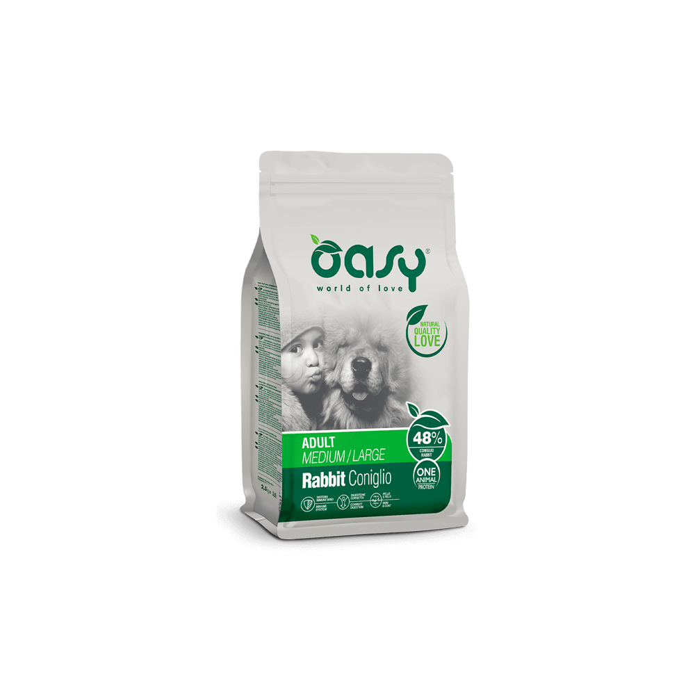 Oasy One Animal Protein Adult Medium/Large Coniglio 2,5 Kg | Zoopluto
