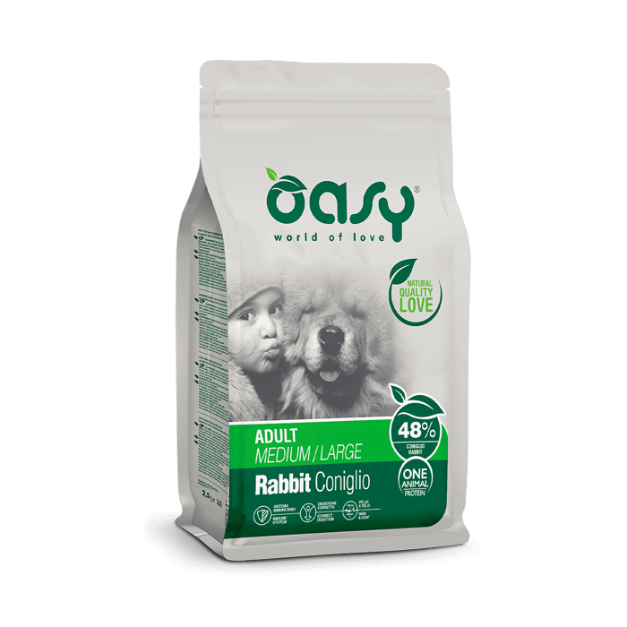 Oasy One Animal Protein Adult Medium/Large Coniglio 2,5 Kg | Zoopluto