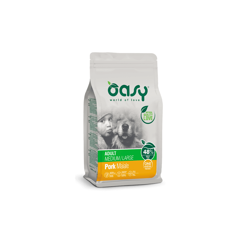 Oasy One Animal Protein Adult Medium/Large Maiale 2,5 Kg | Zoopluto