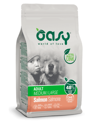 Oasy One Animal Protein Adult Medium/Large Salmone 2,5 Kg | Zoopluto