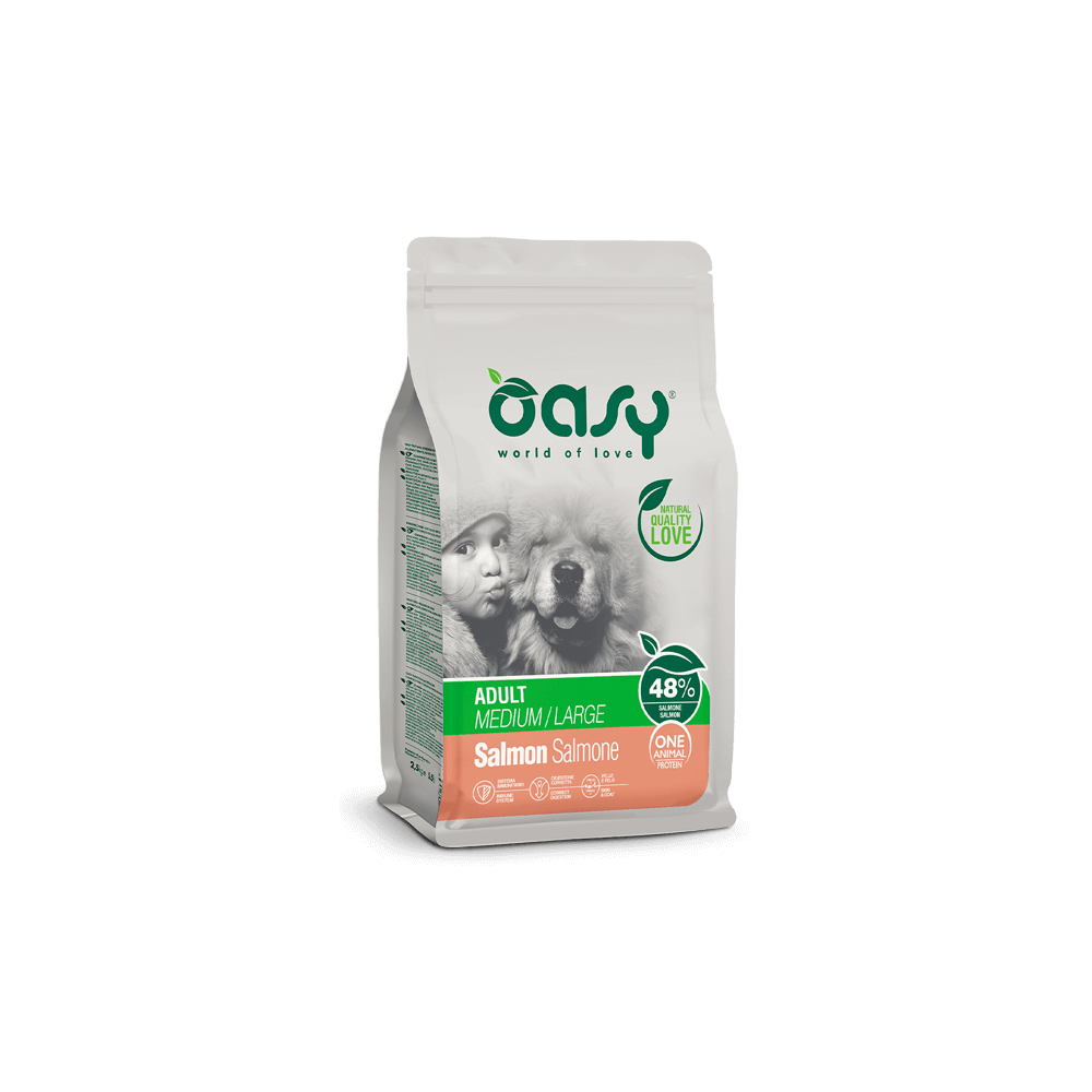 Oasy One Animal Protein Adult Medium/Large Salmone 2,5 Kg | Zoopluto