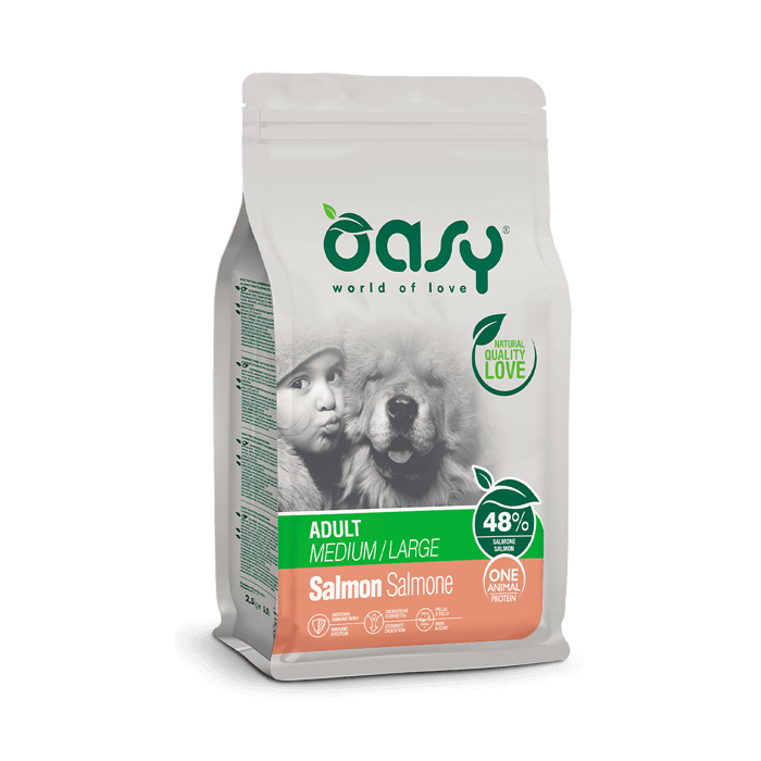 Oasy One Animal Protein Adult Medium/Large Salmone 2,5 Kg | Zoopluto