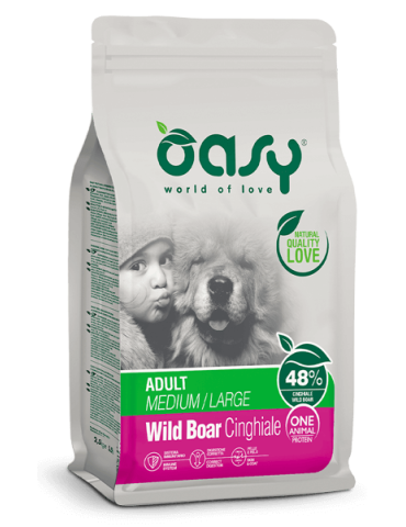 Oasy One Animal Protein Adult Medium/Large Cinghiale 2,5 Kg | Zoopluto