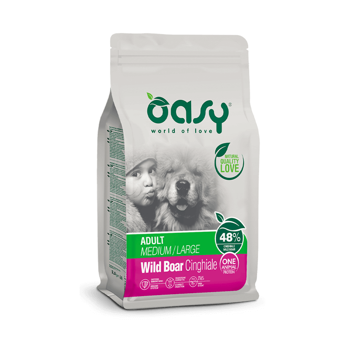 Oasy One Animal Protein Adult Medium/Large Cinghiale 2,5 Kg | Zoopluto