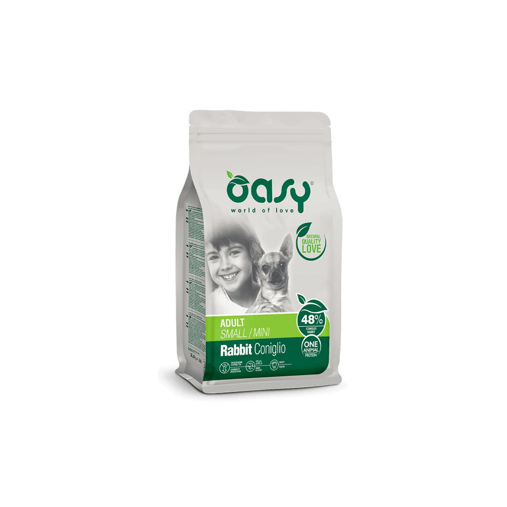 Oasy One Animal Protein Adult Small/Mini Coniglio 800 g | Zoopluto