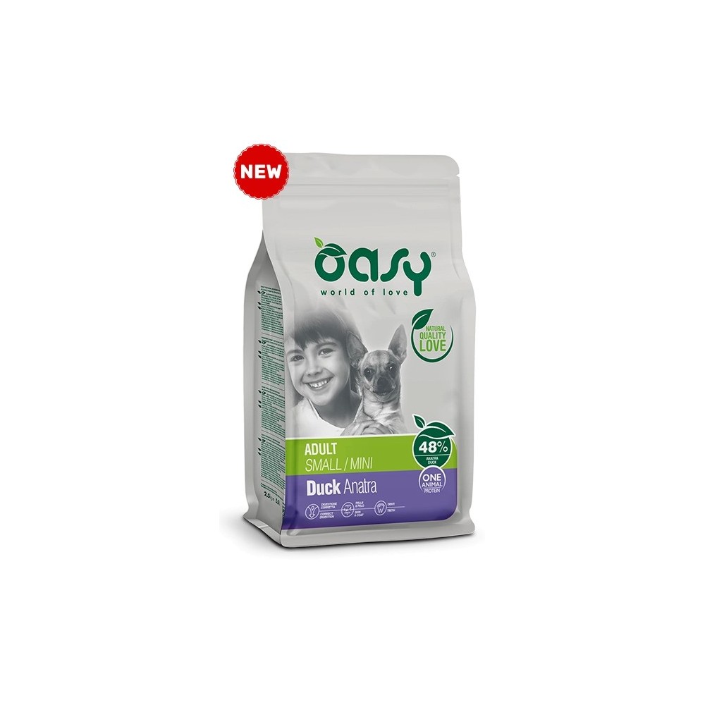 Oasy One Animal Protein Adult Small/Mini Anatra 800 g | Zoopluto