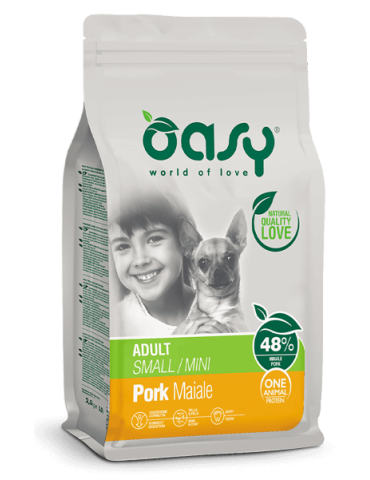 Oasy One Animal Protein Adult Small/Mini Maiale 800 g | Zoopluto