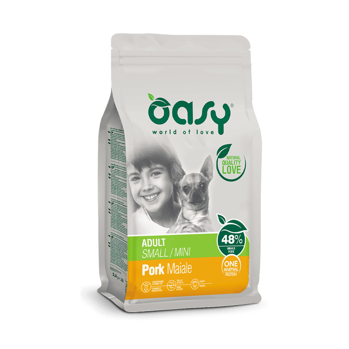 Oasy One Animal Protein Adult Small/Mini Maiale 800 g | Zoopluto