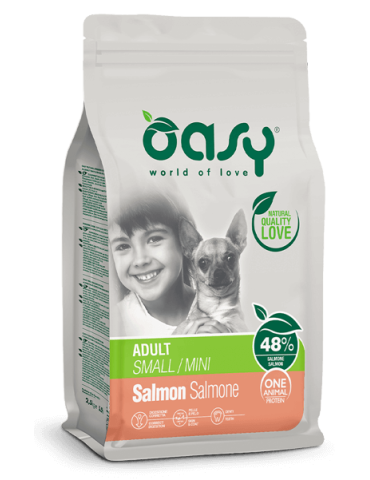 Oasy One Animal Protein Adult Small/Mini Salmone 2,5 Kg | Zoopluto