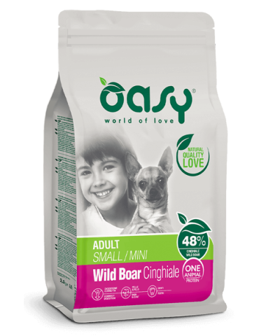 Oasy One Animal Protein Adult Small/Mini Cinghiale 800 g | Zoopluto