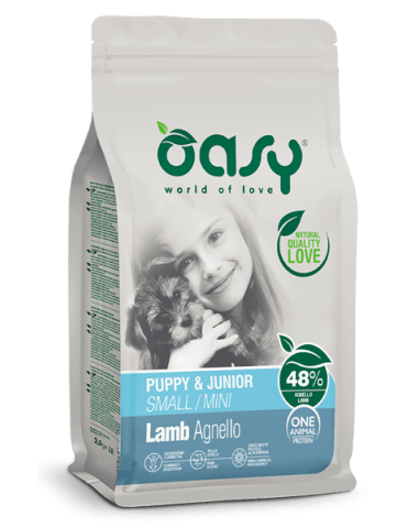 Oasy One Animal Protein Puppy & Junior Small/Mini Agnello 2,5 Kg | Zoopluto