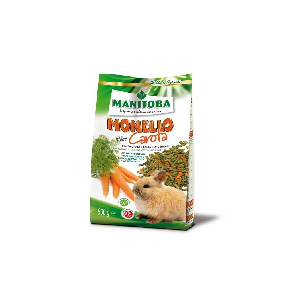 Monello Pellet Carota Grain Free Conigli 900 g | Zoopluto