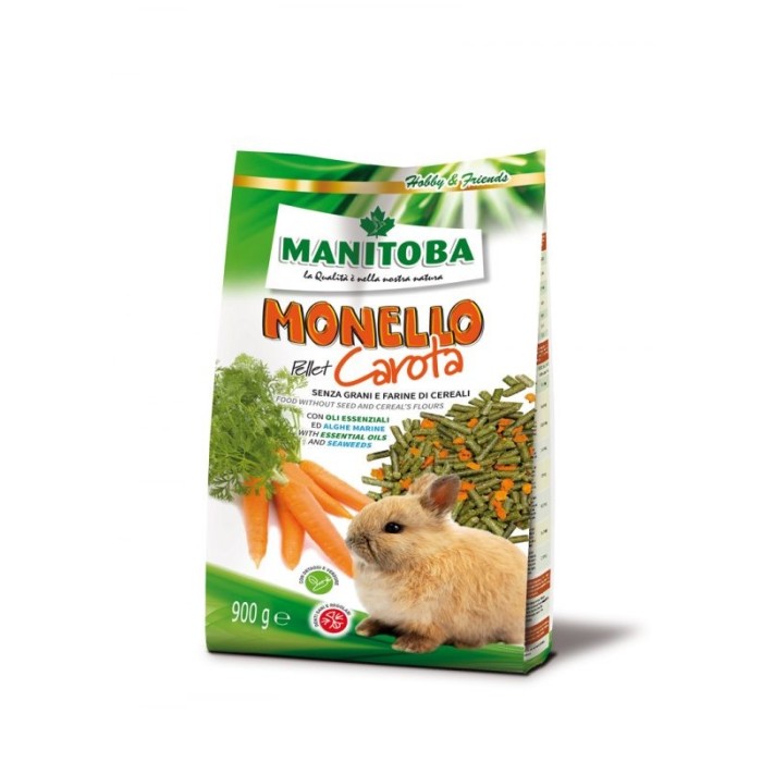 Monello Pellet Carota Grain Free Conigli 900 g | Zoopluto