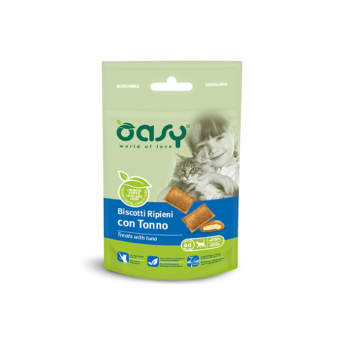 Oasy Biscotti Ripieni Tonno Gatto 60 g | Zoopluto
