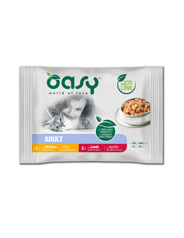 Oasy Multipack Meat Selection Gatto 4 x 85 g | Zoopluto