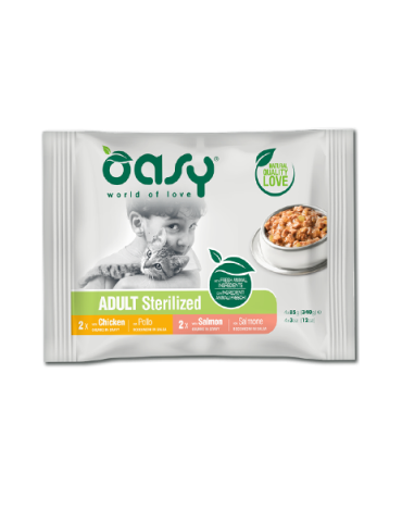 Oasy Multipack Sterilized Gatto 4 x 85 g | Zoopluto