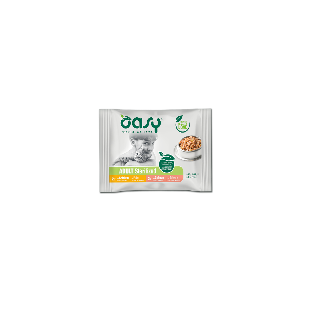 Oasy Multipack Sterilized Gatto 4 x 85 g | Zoopluto