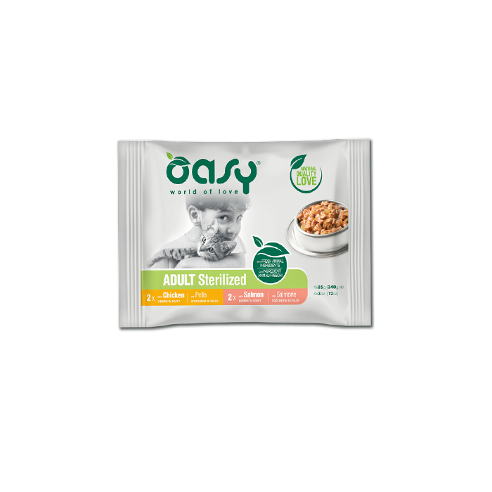 Oasy Multipack Sterilized Gatto 4 x 85 g | Zoopluto
