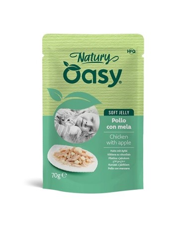 Oasy Natury Soft Jelly Pollo e Mela 70 g | Zoopluto
