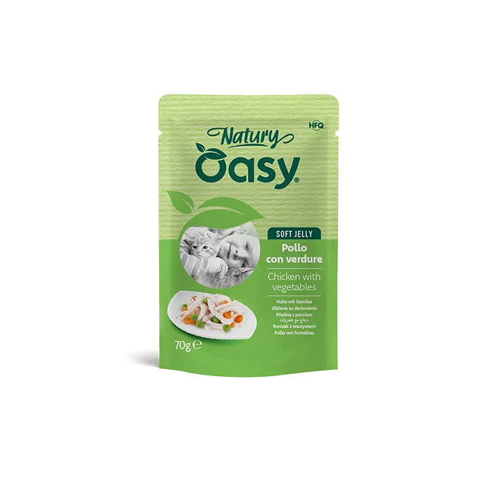 Oasy Natury Soft Jelly Pollo e Verdure 70 g | Zoopluto