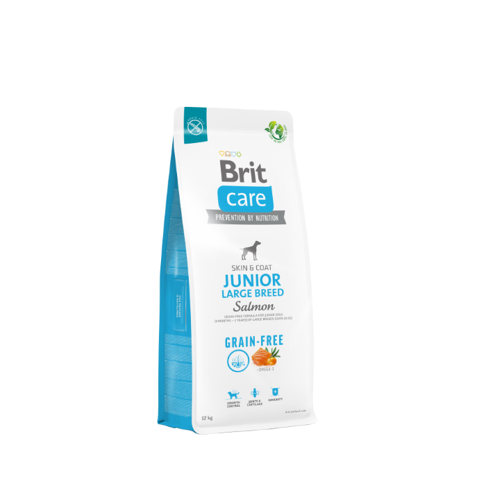 Brit Care Grain Free Junior Large Salmone 3 KG - Crocchette senza cereali per cuccioli grandi
